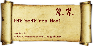 Mészáros Noel névjegykártya
